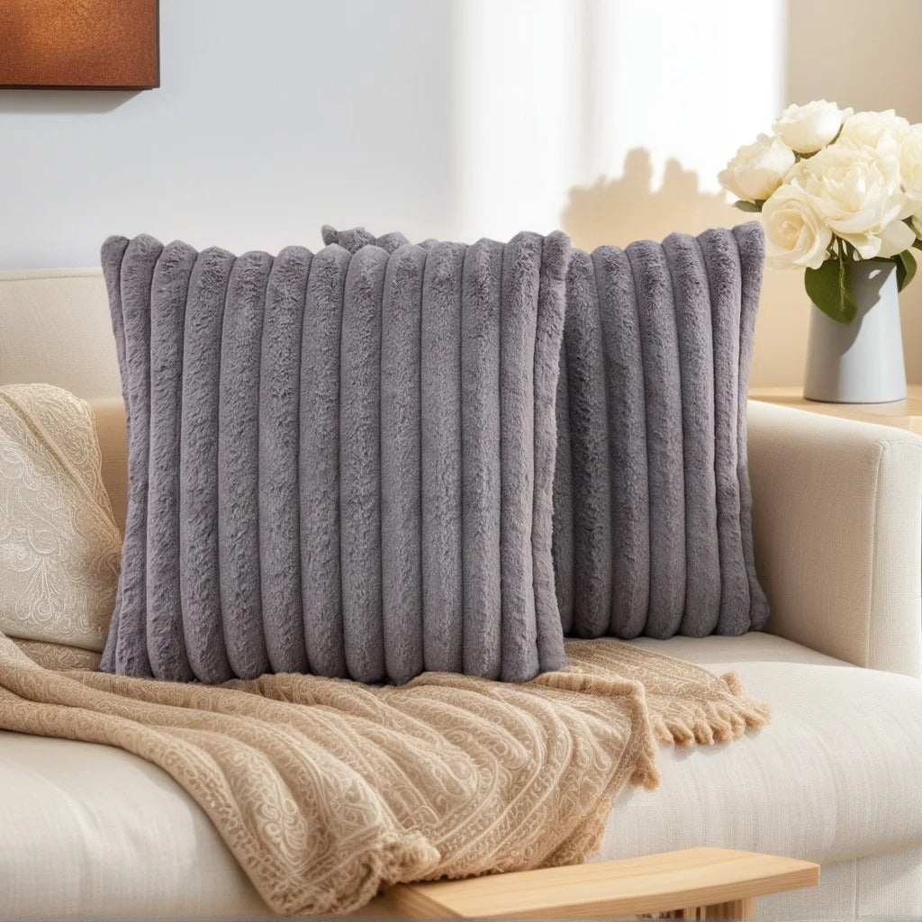Sienna Plush Decorative Pillow Covers (Set of 2)