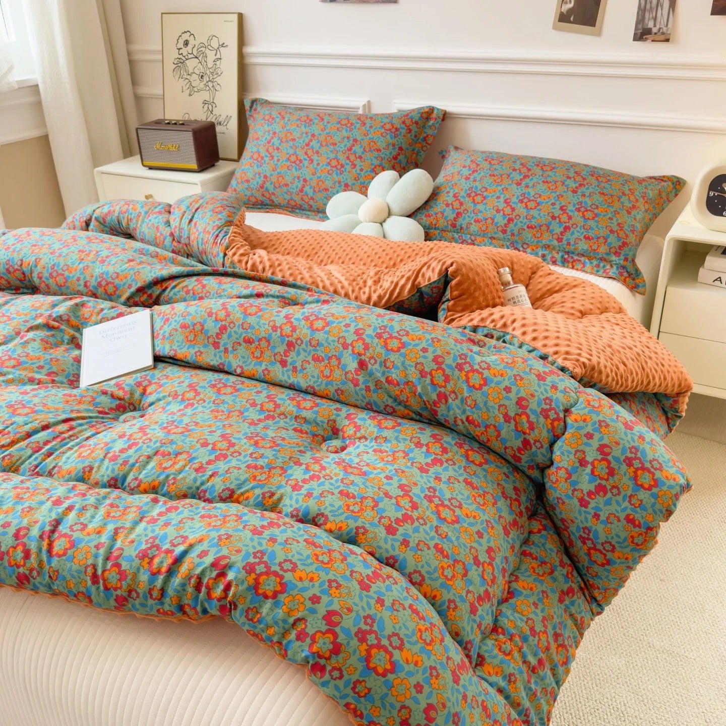 BloomLux Floral Weighted Comforter